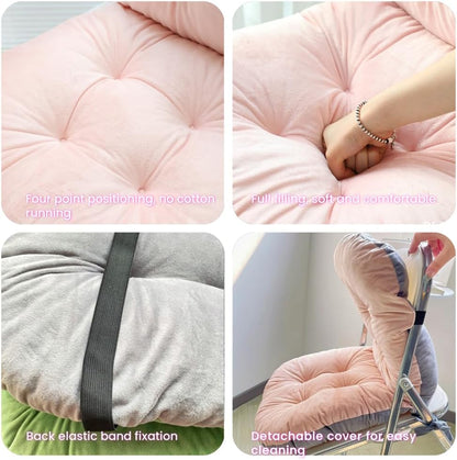 Desk Seat Cushion with High Back Support Plush Rocking Chair Pads Non-Slip Office Seat Cushion for Office Dining Gaming Chairs