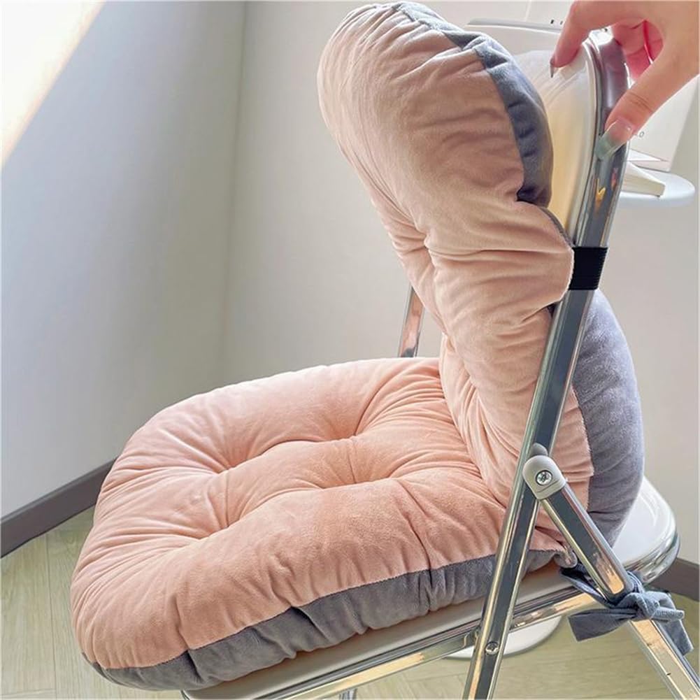 Desk Seat Cushion with High Back Support Plush Rocking Chair Pads Non-Slip Office Seat Cushion for Office Dining Gaming Chairs