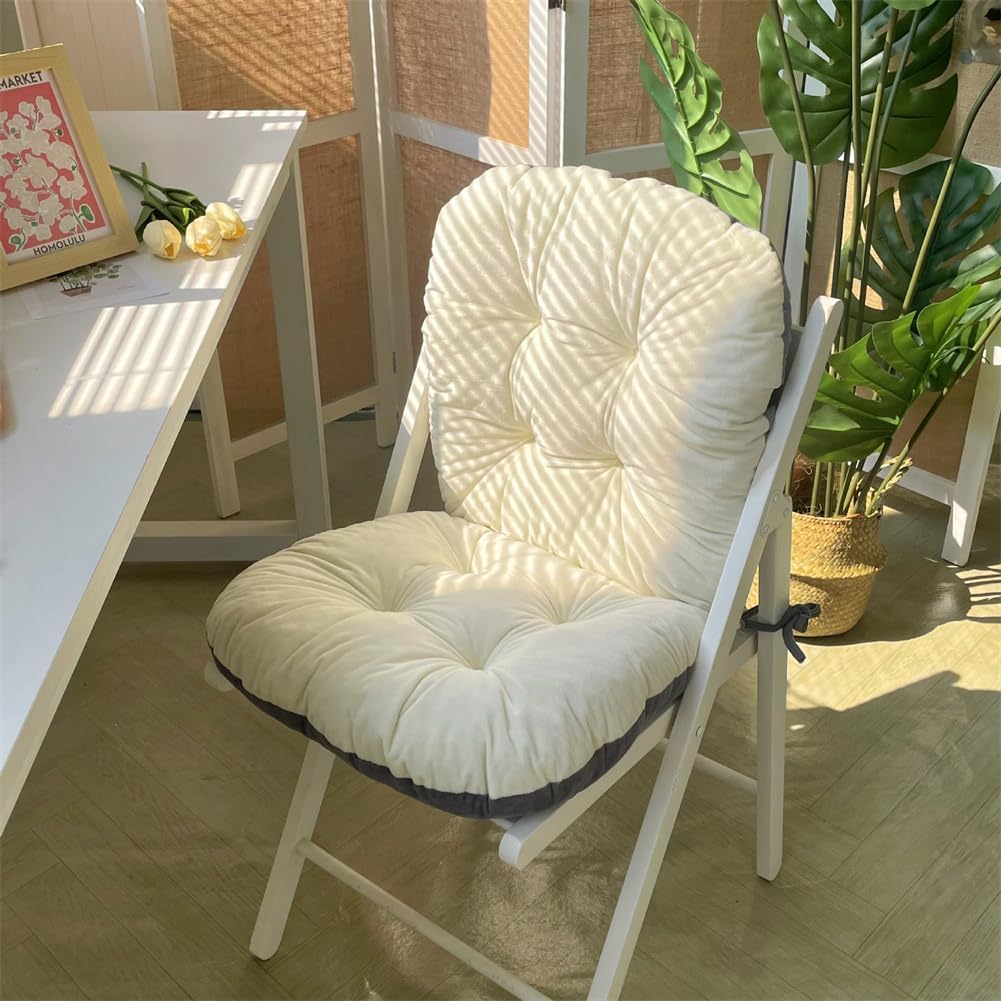 Desk Seat Cushion with High Back Support Plush Rocking Chair Pads Non-Slip Office Seat Cushion for Office Dining Gaming Chairs