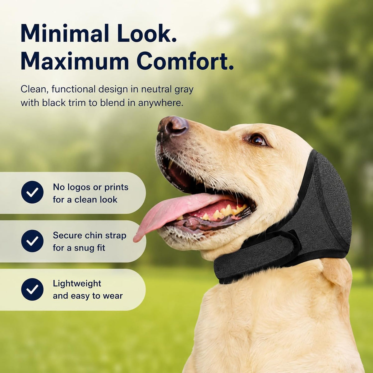 Noise-Cancelling Ear Wrap for Dogs – Calming Pet Ear Muffs for Thunder, Fireworks, and Bathing – Quiet, Adjustable, and Water-Resistant for Noise Reduction and Swimming (Pink, Small)