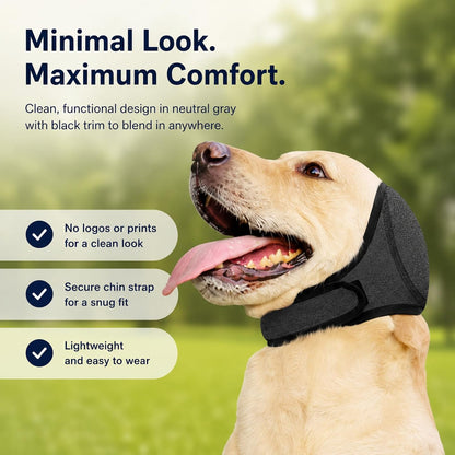 Noise-Cancelling Ear Wrap for Dogs – Calming Pet Ear Muffs for Thunder, Fireworks, and Bathing – Quiet, Adjustable, and Water-Resistant for Noise Reduction and Swimming (Pink, Small)
