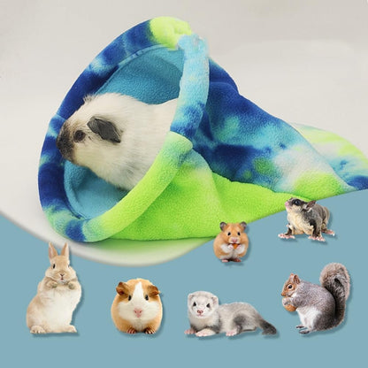 Ferrets Snuggle Sack Soft Fleece Hideout Cozy Cave Hamster Sleeping Bag for Small Animal Guinea Pig Rabbit Bunny Chinchillas Rat Squirrel Hedgehog Fast Drying Absorbent Towel Bag (Pink,L)