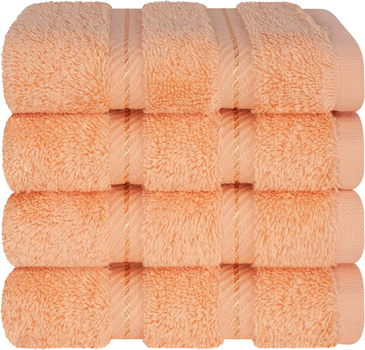 100% Cotton Luxury Turkish Towels, 4 PC Washcloth Set