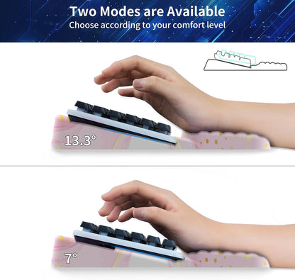 Keyboard Stand for Desktop, Keyboards Wrist Rest, Ergonomic Keyboards Holder for Easy Typing Working, Wrist pad for Keyboards with Comfortable Wrist Rest for Keyboard Pink