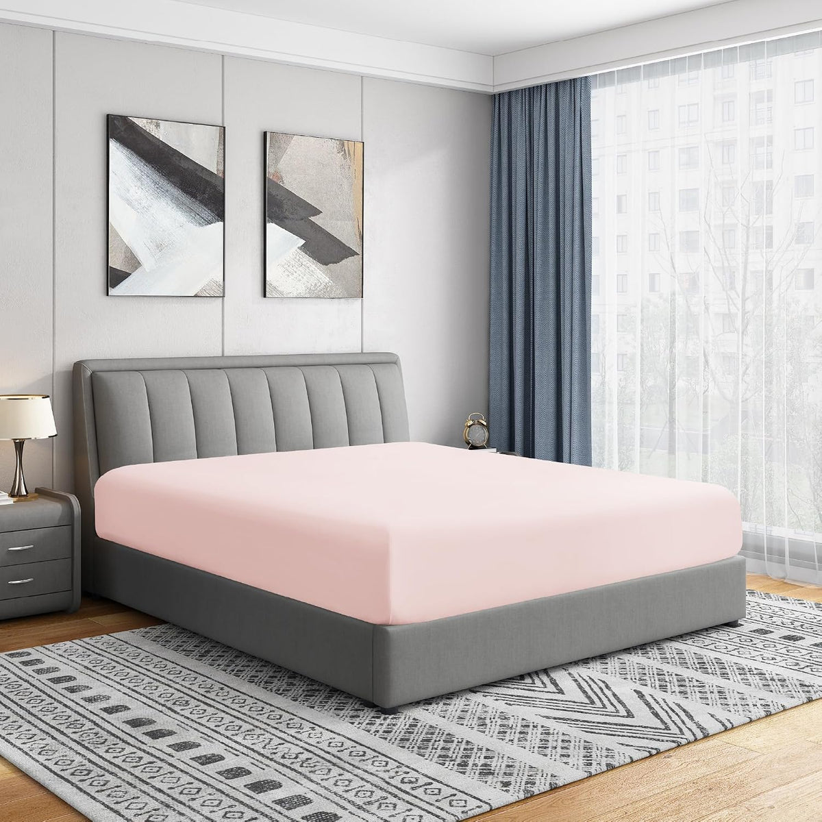 Twin Fitted Sheet Only, 14" Deep Pocket, Blush
