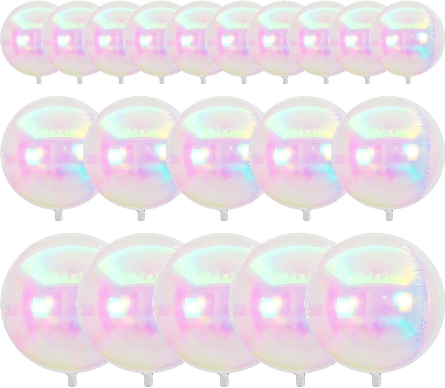 Iridescent Foil Balloons 20pcs Large Round Giant Jumbo 4D Balloons