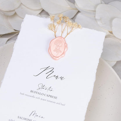 Wax Seal Stickers - Rose Oval Wedding Invitation Envelope Seal Sticker, 50 Pcs Floral Self- Adhesive Pearl Pink Stickers, Perfect for Invitation, Christmas, Gift Wrapping, Party