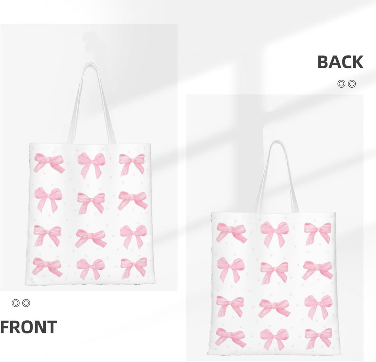 Canvas Tote Bag For Women Large Capacity Shoulder Bag For Grocery Shopping With Zipper Inner Pockets