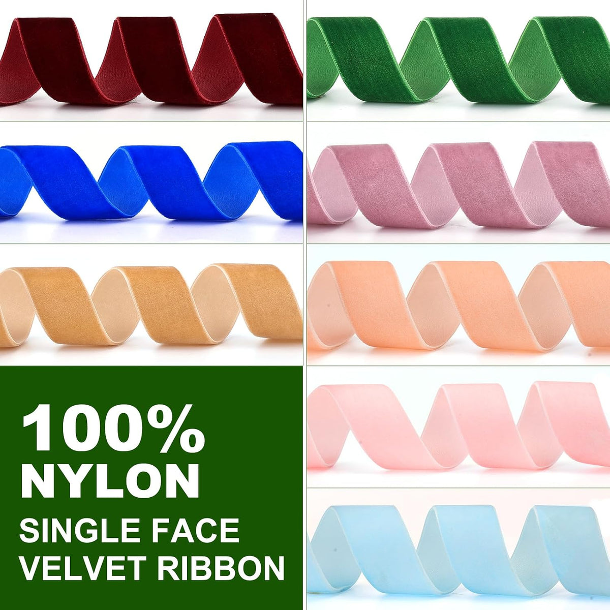 Peach Velvet Ribbon 2 Inch x 20Yd,Great for Gift Wrapping,Hair Bows,Christmas,Wedding Party Decoration (2" Peach)