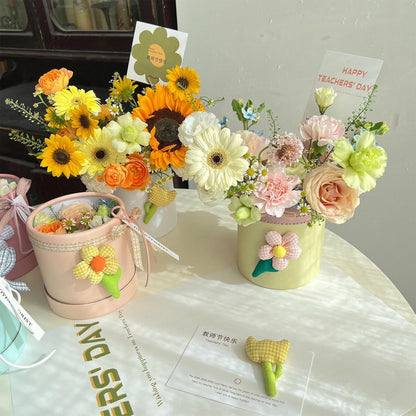 Flower Box Round Cardboard Boxes Wedding Party Rose Flower Packaging Decorations Valentine Day Gifts Supplies Pink