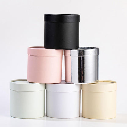 Flower Box Round Cardboard Boxes Wedding Party Rose Flower Packaging Decorations Valentine Day Gifts Supplies Pink