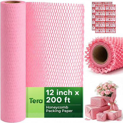 Honeycomb Packing Paper Eco-Friendly: 12" x 200' for Moving Packing