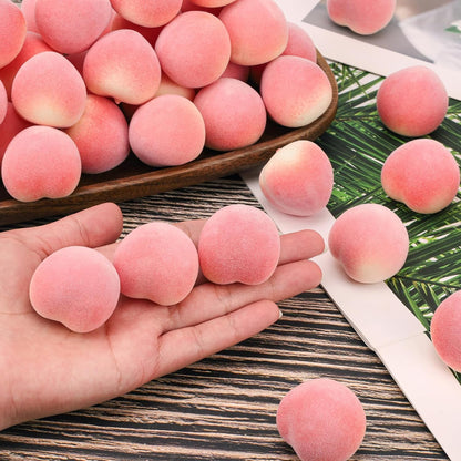 30 Pcs Artificial Mini Peaches Decoration Fake Peach Fruit