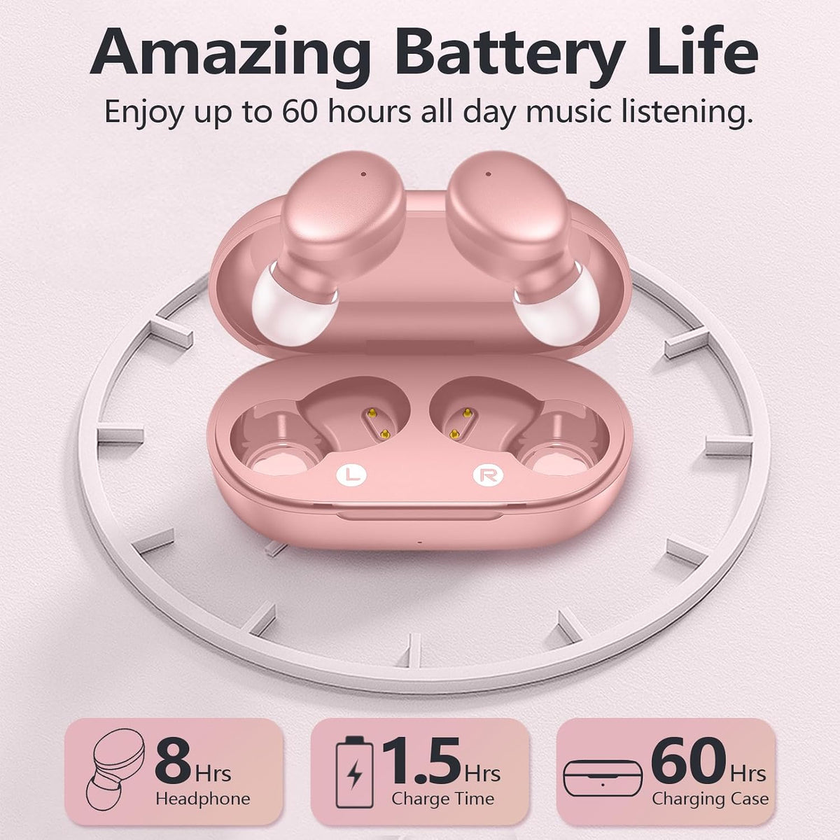 Mini Wireless Earbuds Bluetooth 5.3 in Ear Headphones Headsets