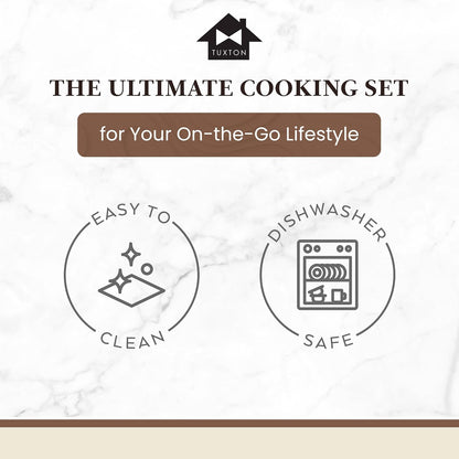 Non Stick Frying Pans - Concentrix 2-Piece Stainless Steel Pan Set - Stove & Oven Compatible 8-inch & 11-inch Ceramic Frying Pan with Riveted Handles - Cinnebar Blush Pink Nonstick Pan Set