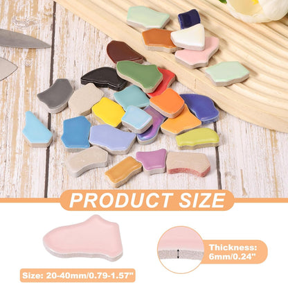 250g/0.55LB Irregular Ceramics Mosaic Tiles, 0.79"-1.57" Mosaic Stained Tile Broken Porcelain Pieces Stones Bulk for DIY Craft Making Vases Home Decoration, Pink