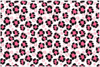 35x55 Inches Rectangle Tablecloth Fabric Paint Splatter Cheetah Leopard Print Pink, Stain Resistant Wrinkle Free Table Cover for Dining Room, Thanksgiving, Christmas Decor