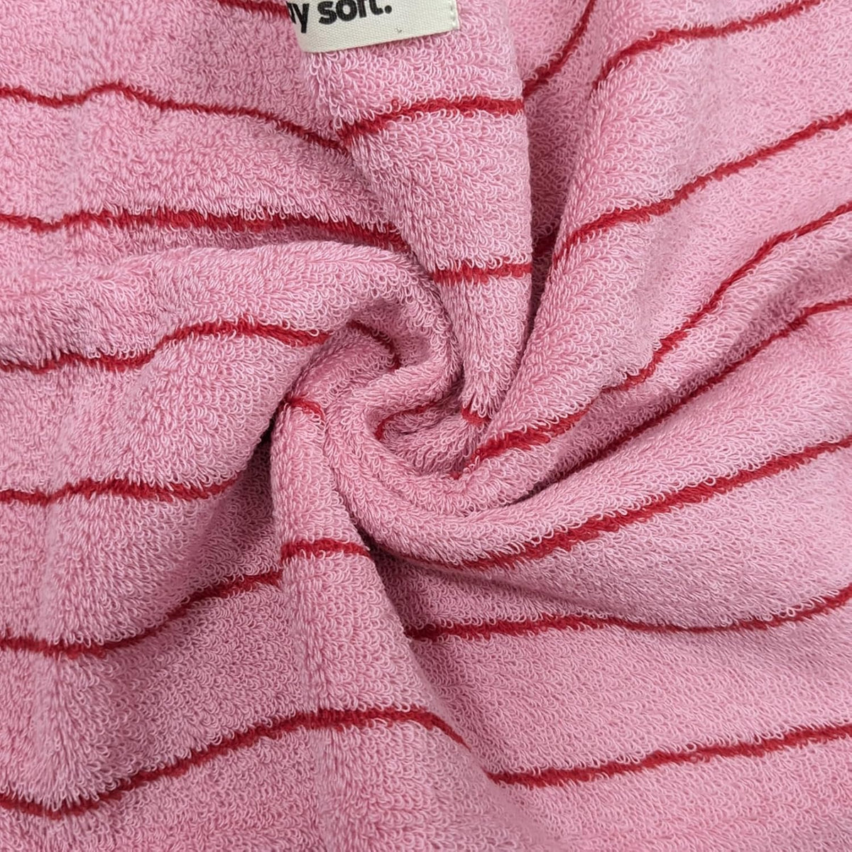 Pink and Red Striped Towels 2 Pack Cotton Soft Bathroom Towels Classical Striped Hand Towels for Spa Shower Gym Kitchen Lighter & Quick Dry, Rose Pink, 14 x 30 Inch
