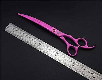 7.0 inch Dog Grooming Scissors Set with Silencer - Pink