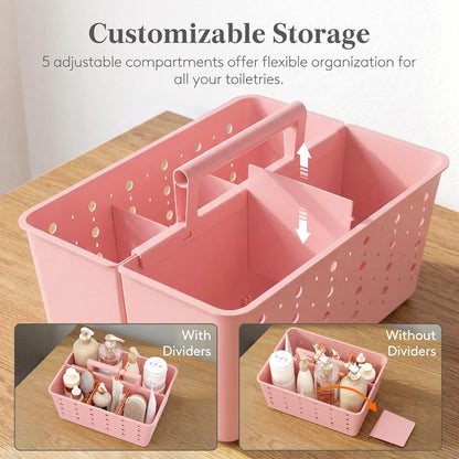 Portable Shower Caddy, Plastic Basket Organizer, 1 Pack, Slate Blue