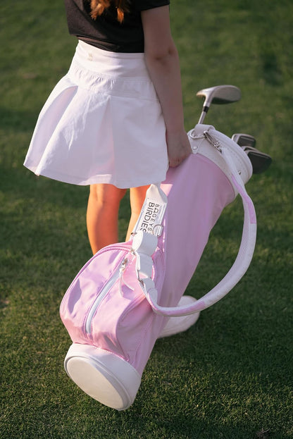 Bogeys2Birdies Children's Golf Bag, Kids Carry Bag, Small Sunday Bag for Childrens Golf Clubs, Ages 5-8, Boys and Girls, Pink and Blue
