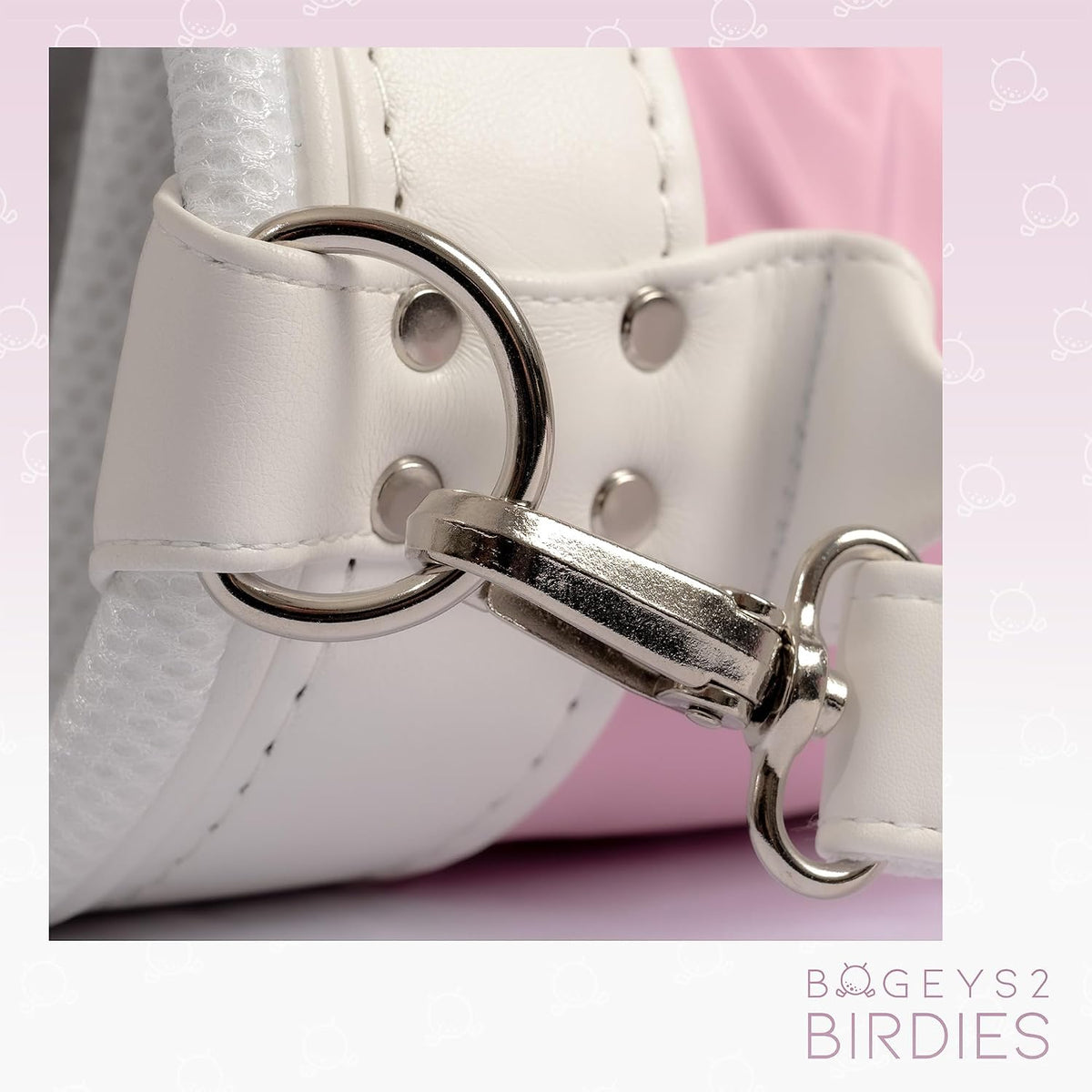 Bogeys2Birdies Children's Golf Bag, Kids Carry Bag, Small Sunday Bag for Childrens Golf Clubs, Ages 5-8, Boys and Girls, Pink and Blue