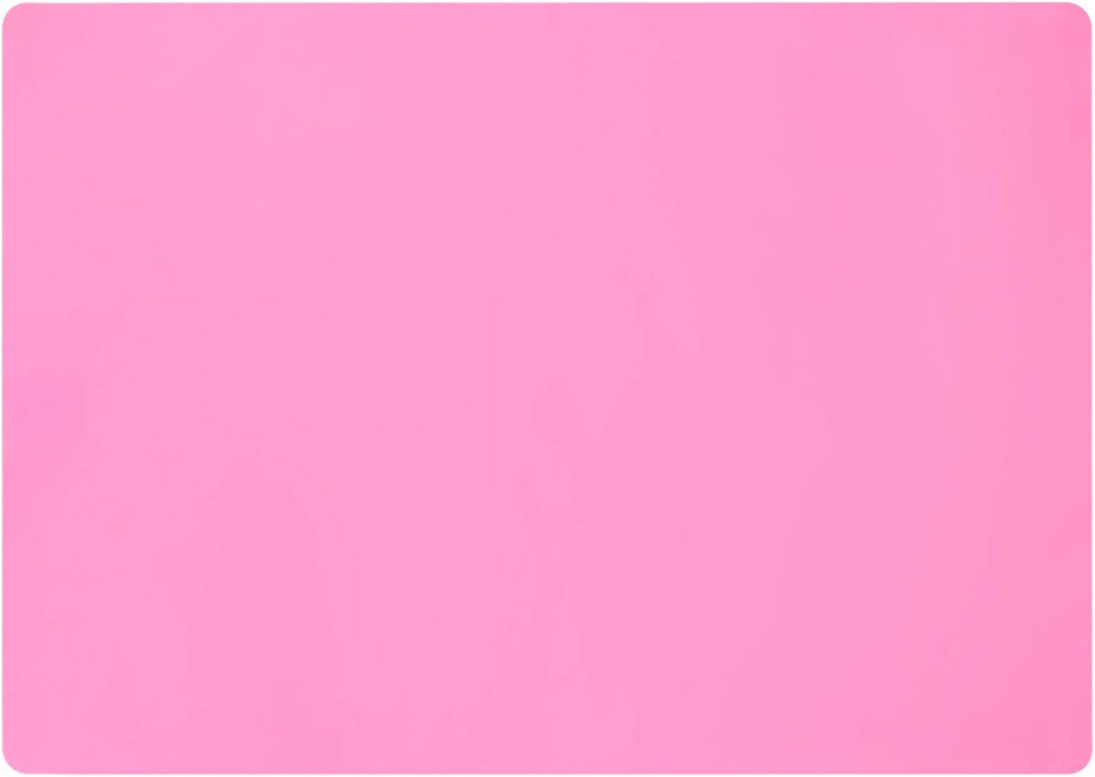 Extra Large Silicone Mats for Countertop, 28" by 20" Multipurpose Mat, Counter Table Protector, Desk Saver Pad, Placemat Nonstick Nonskid Heat-Resistant Pad, Pink