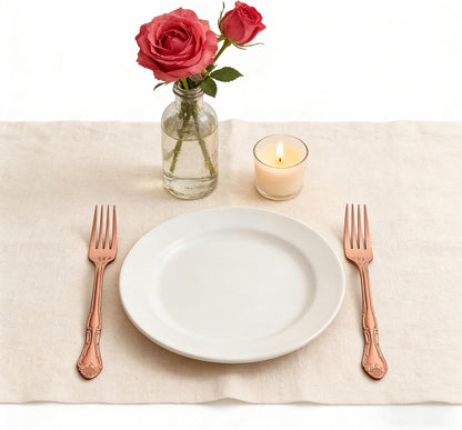 Rose Gold Salad Forks Set of 12, 430 Stainless Steel Satin Finish Dessert Forks Silverware, Small Cake Forks with Rose Pattern Design, Dishwasher Safe for Home Restaurant