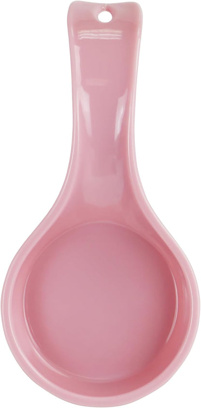 Calypso Basics Single Plastic Spoon Rest, Pink, single spoon