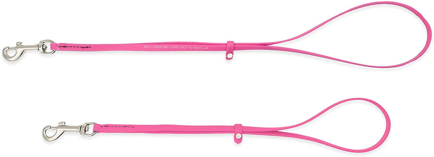 Jelly Pet Grooming Loop for Dogs, Fits Most Pet Grooming Tubs/Tables, Easy to Clean, Waterproof & Durable Noose Loop, Stronger Than Leather, Made in The USA (1/2'' x 24'', Hot Pink)