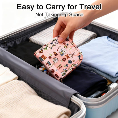 Sewing Kit for Adults, 12 Spools Thread, Portable Travel Mini Sewing Kit with Scissors, Needles, Threader, Measuring Tape - for Beginners, Emergency Repair, Home & Travel Use