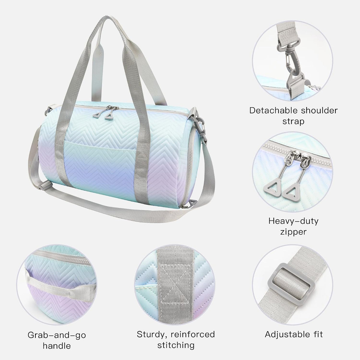 STELLE Dance Bag for Girls Ballerina Bags Gym Duffle(LM,F)