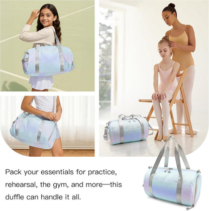 STELLE Dance Bag for Girls Ballerina Bags Gym Duffle(LM,F)