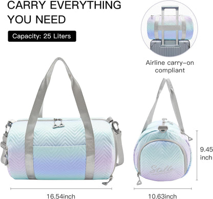 STELLE Dance Bag for Girls Ballerina Bags Gym Duffle(LM,F)