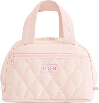 Insulated Lunch Box for Women Cute,Small Leakproof Reusable Cooler Bag with Strap, Lunch Box for Work Beach Camping,Pink