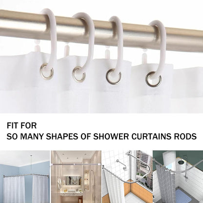 Spring Flowers Shower Curtains Pink Cherry Blossom Shower Curtain Set Japanese Sakura Floral Decorative Bath Curtain for Bathroom Decor Waterproof Polyester with Hooks, 72x72in