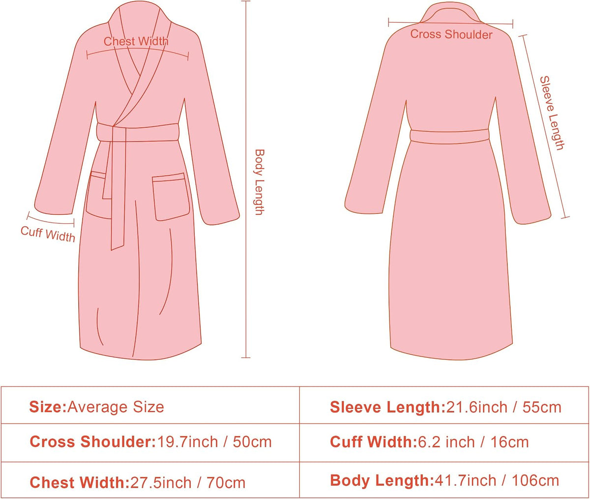 Womens Robe Premium Microfiber Bathrobe Full Length,Fluffy Cozy Warm Bathrobes