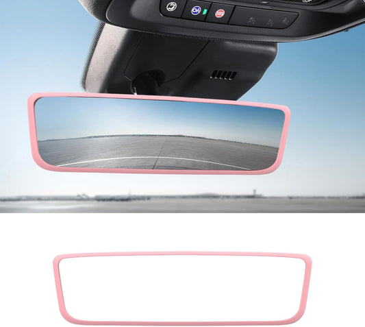 Car Rear View Mirror Protector Frame, Edge Cover Trim, Pink