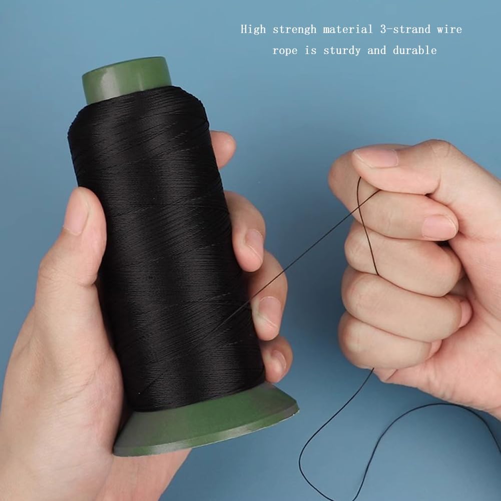 Bonded Nylon Sewing Thread 1500 Yards Heavy Duty Nylon Thread Size 69 210D/3 Upholstery Thread for Leather Canvas Jeans Weaving（Pink)