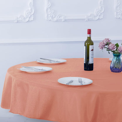 2pack 70 Inch Dusty Pink Round Tablecloth in Washable Polyester Fabric for Wedding/Banquet/Restaurant/Parties