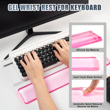 Keyboard Wrist Rest,Gel Wrist Rest for Keyboard-Pink Wrist Rest