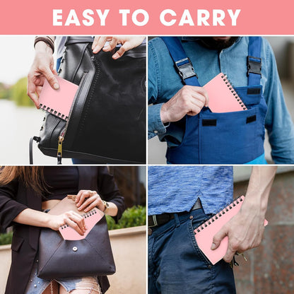 18 Pcs Small Spiral Notebook Memo Pad 3x5, Pink