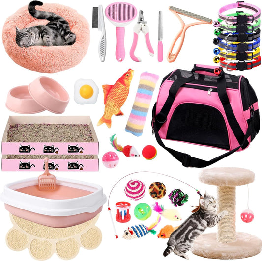 Kitten Starter Kit - 37 Pcs of Cat Essentials for Indoor Kittens