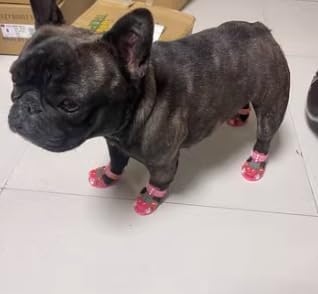 Cute Summer Dog Shoes Sweet Cherry Puppy Sandals Pet Jelly Shoes Flats, Dog Booties Paw Protector for Summer Hot Pavement (Candy Pink, #6: 2.68''x2.05''(Length*Width))