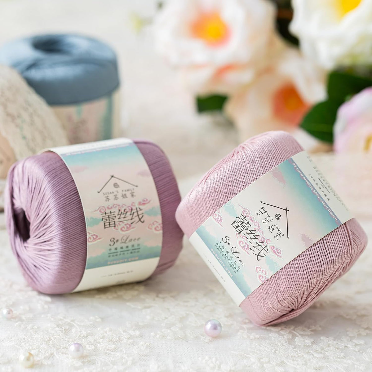#3 Lace Combed Yarn 3pk-3×40g/131YdsPeach Fuzz