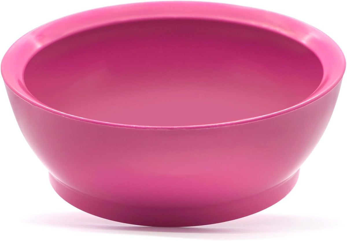 28oz Non-Spill Plastic Bowl Set, Hibiscus Pink, Set of 4
