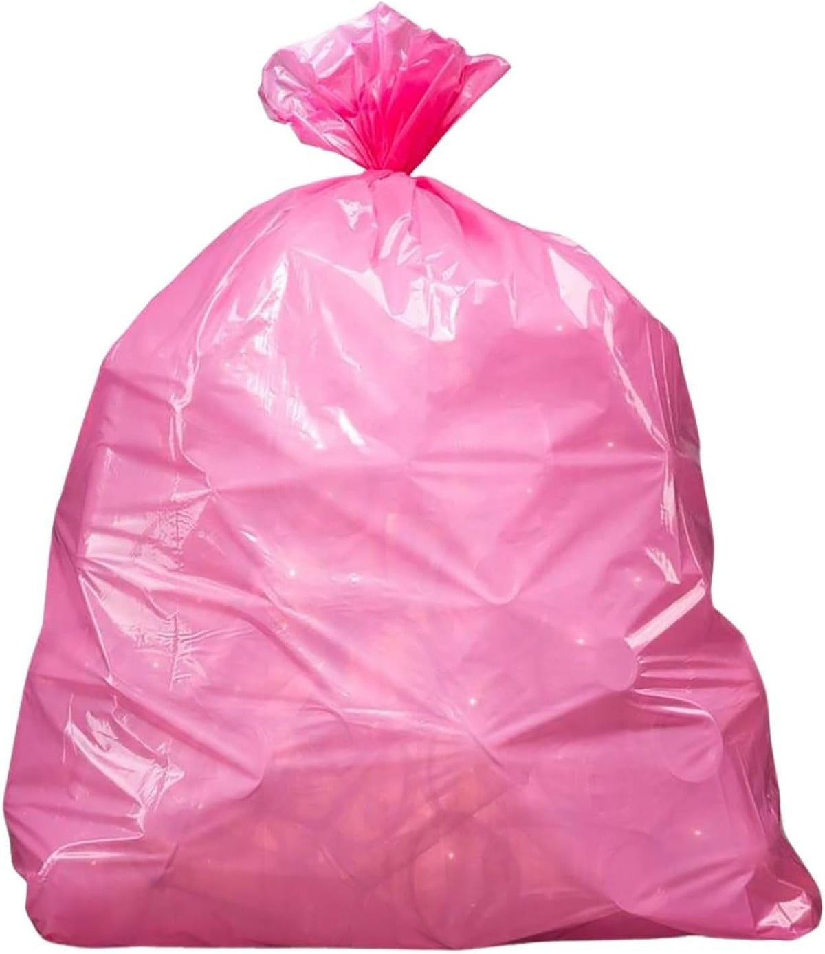 32-33 Gallon Trash Bags │ 1.5 Mil │ Pink Garbage Can Liners │ 33’” x 39” (100 Count)
