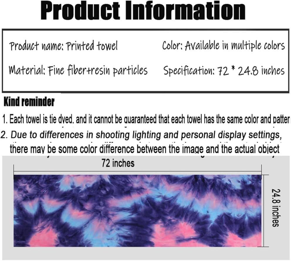 Yoga Towel for Yoga Mat, Non Slip Mat Cover for Hot Yoga, Washable Microfiber Light Weight (Purple-Pink)