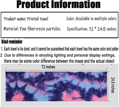 Yoga Towel for Yoga Mat, Non Slip Mat Cover for Hot Yoga, Washable Microfiber Light Weight (Purple-Pink)