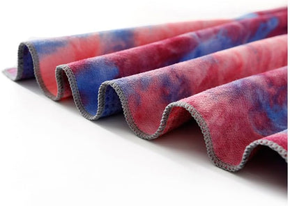 Yoga Towel for Yoga Mat, Non Slip Mat Cover for Hot Yoga, Washable Microfiber Light Weight (Purple-Pink)